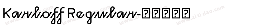 Karloff Regular字体转换